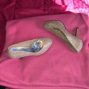 Silver Slipper Heels